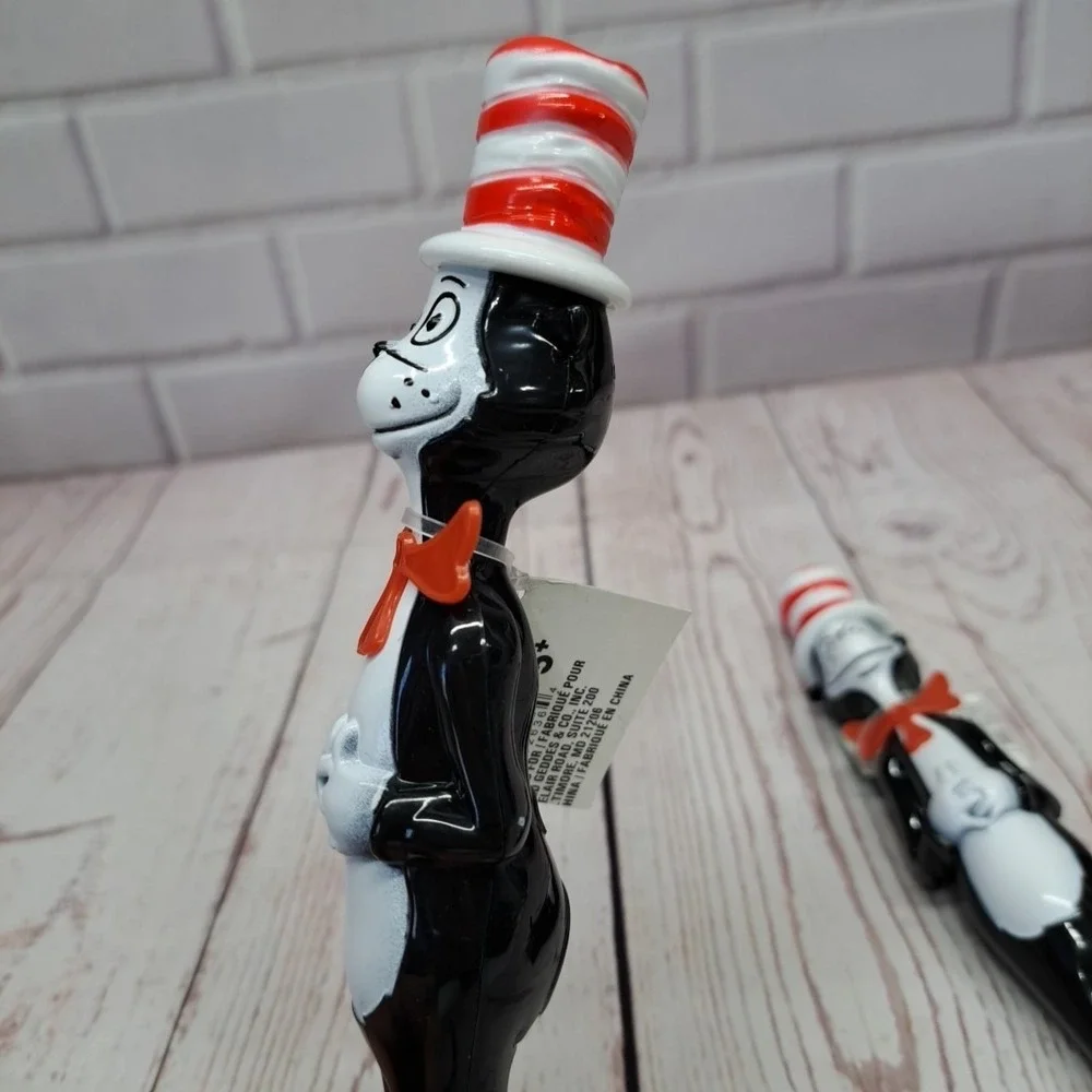 Lot Of 2, Dr. Seuss The Cat In The Hat Over-Sized 3-D Large Plastic Pens New